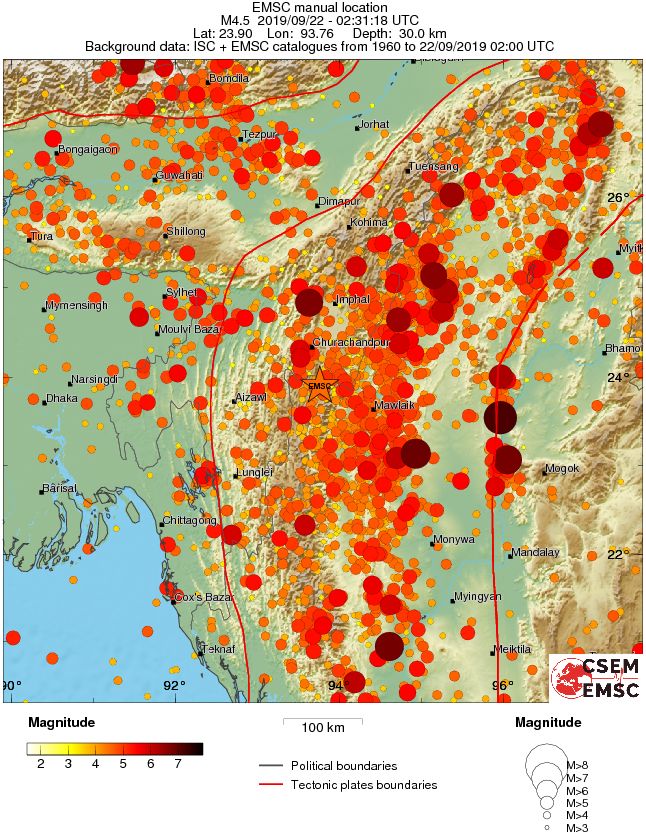 regional magnitude historical seismicity