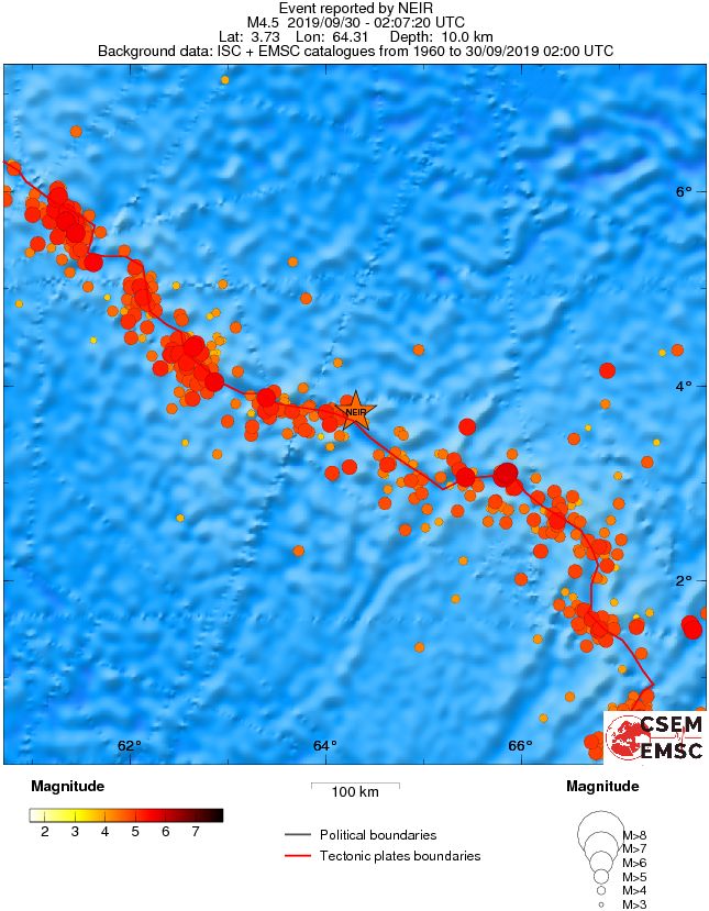 regional magnitude historical seismicity