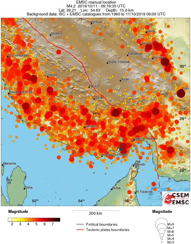 regional magnitude historical seismicity