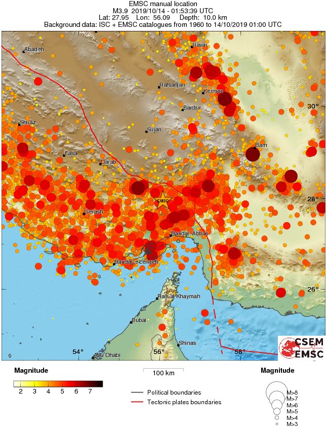 regional magnitude historical seismicity