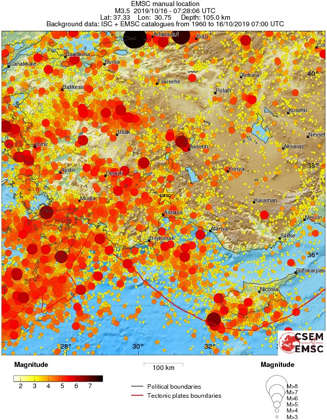 regional magnitude historical seismicity