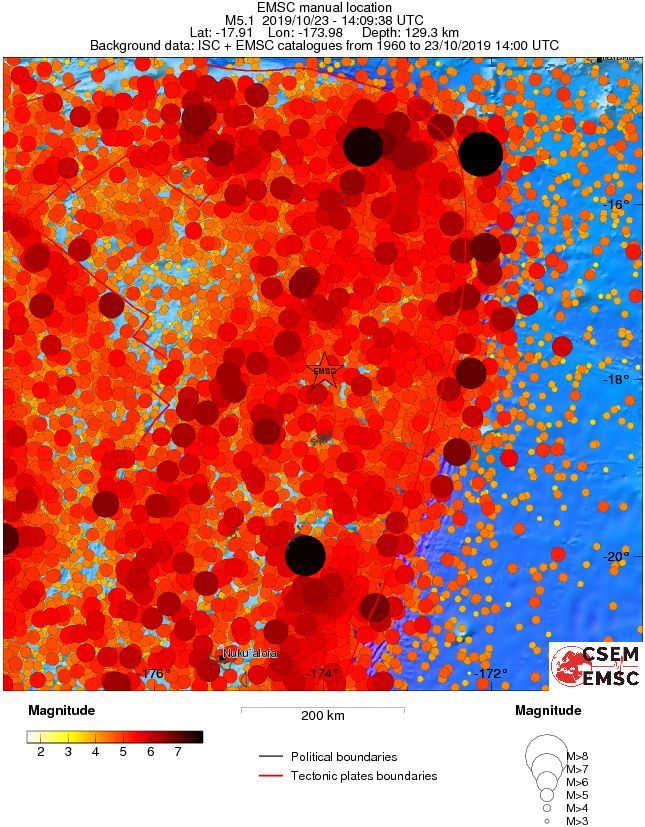 regional magnitude historical seismicity