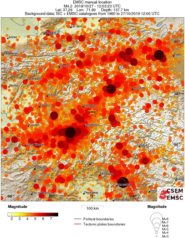 regional magnitude historical seismicity