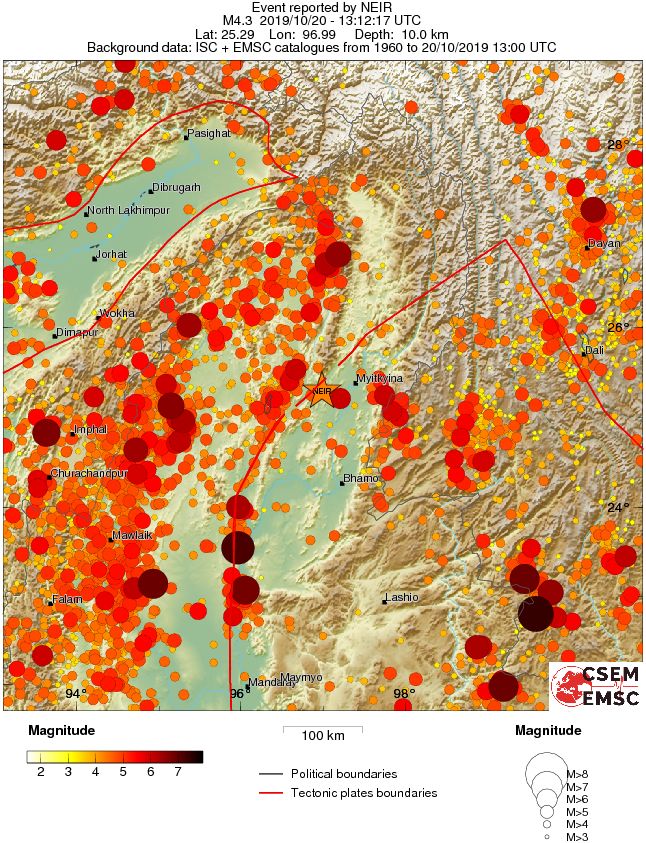 regional magnitude historical seismicity