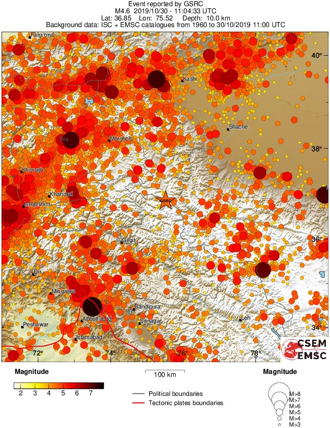 regional magnitude historical seismicity