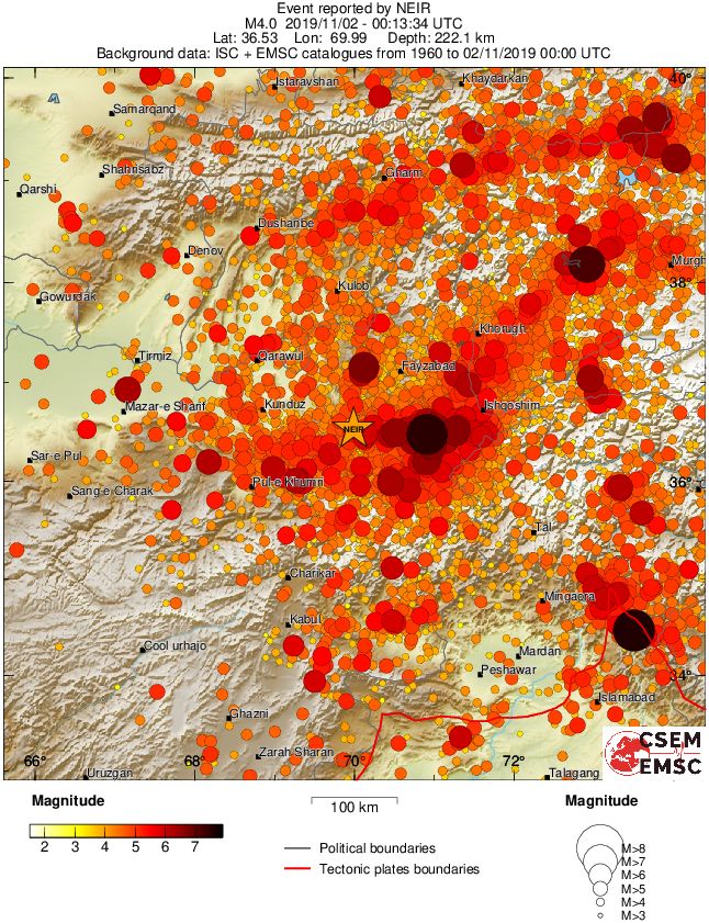 regional magnitude historical seismicity