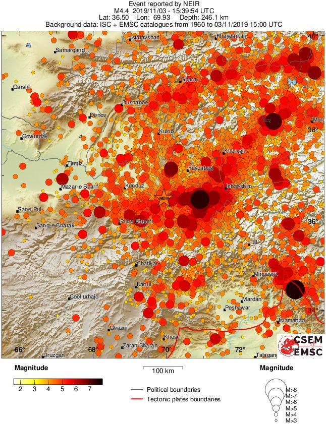 regional magnitude historical seismicity
