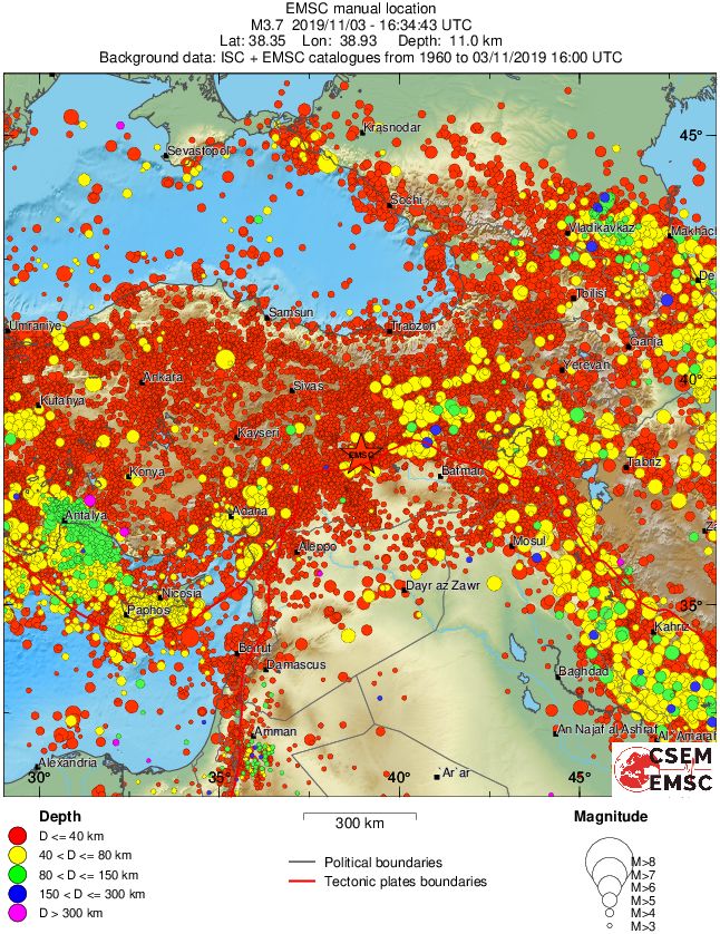 wide historical seismicity