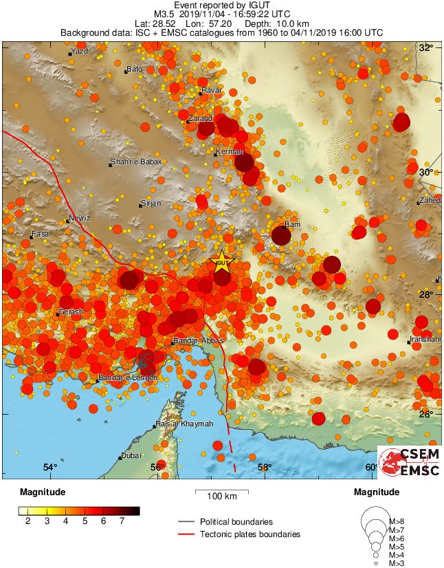 regional magnitude historical seismicity