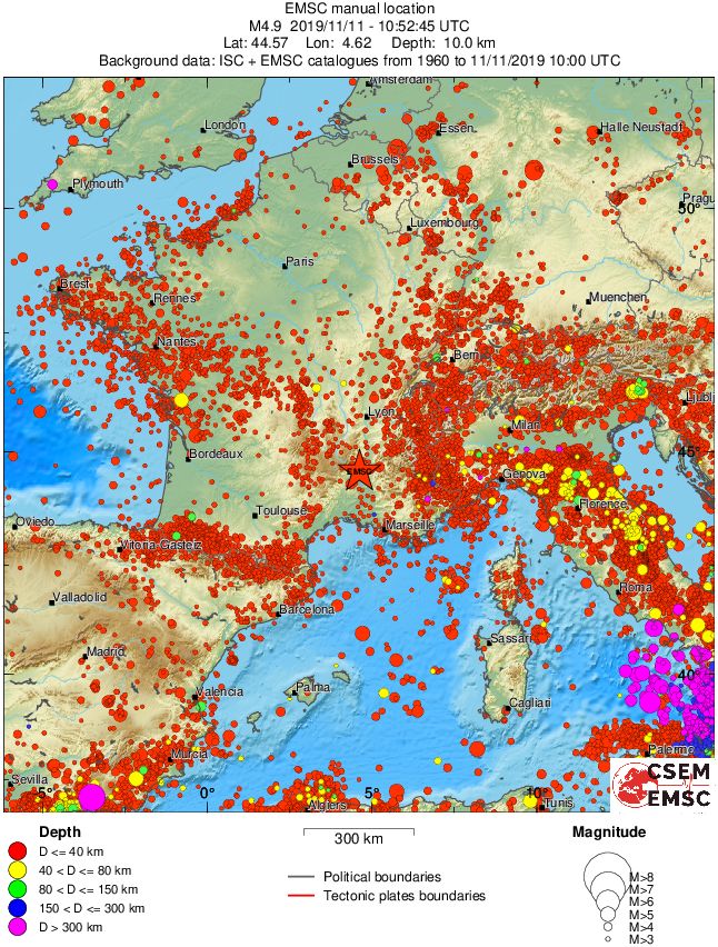 wide historical seismicity