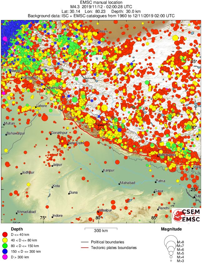 wide historical seismicity
