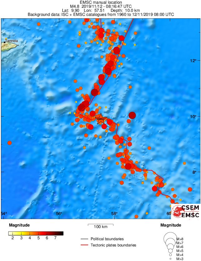 regional magnitude historical seismicity