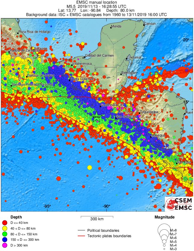 wide historical seismicity