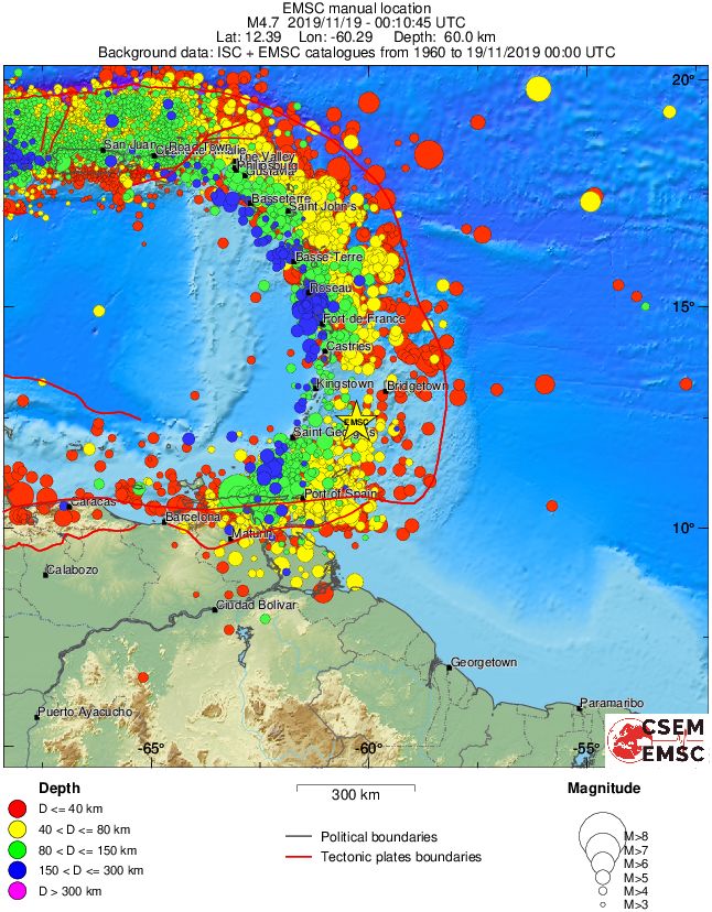 wide historical seismicity