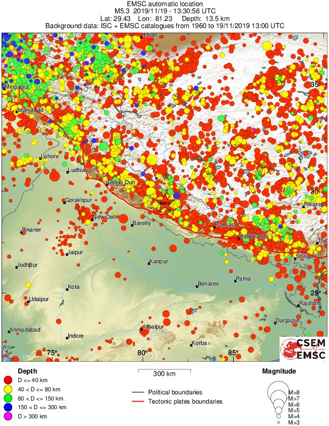 wide historical seismicity