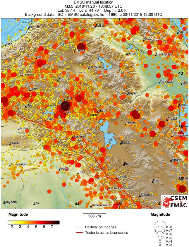 regional magnitude historical seismicity