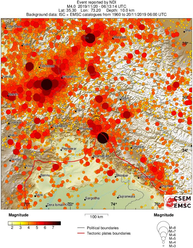 regional magnitude historical seismicity