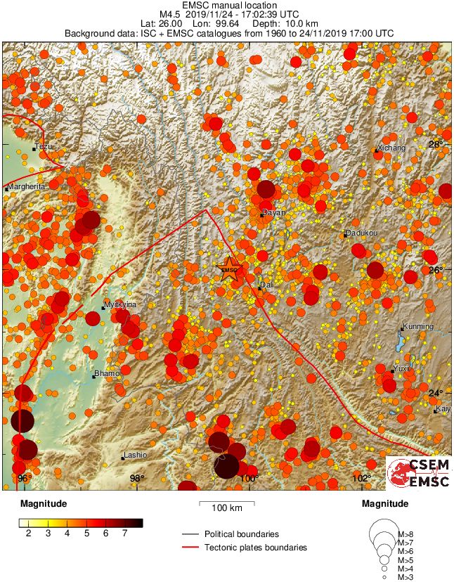 regional magnitude historical seismicity