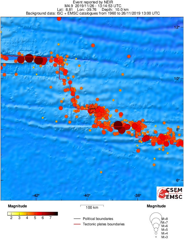 regional magnitude historical seismicity