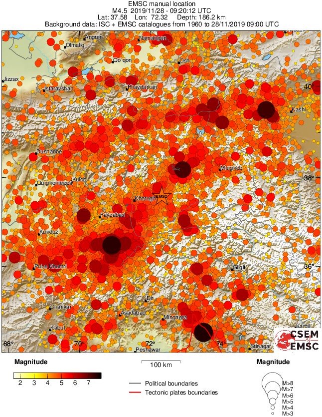 regional magnitude historical seismicity