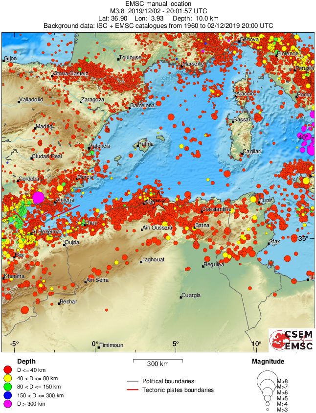 wide historical seismicity