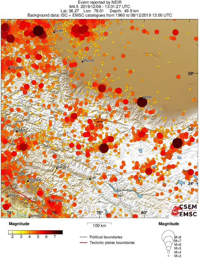 regional magnitude historical seismicity