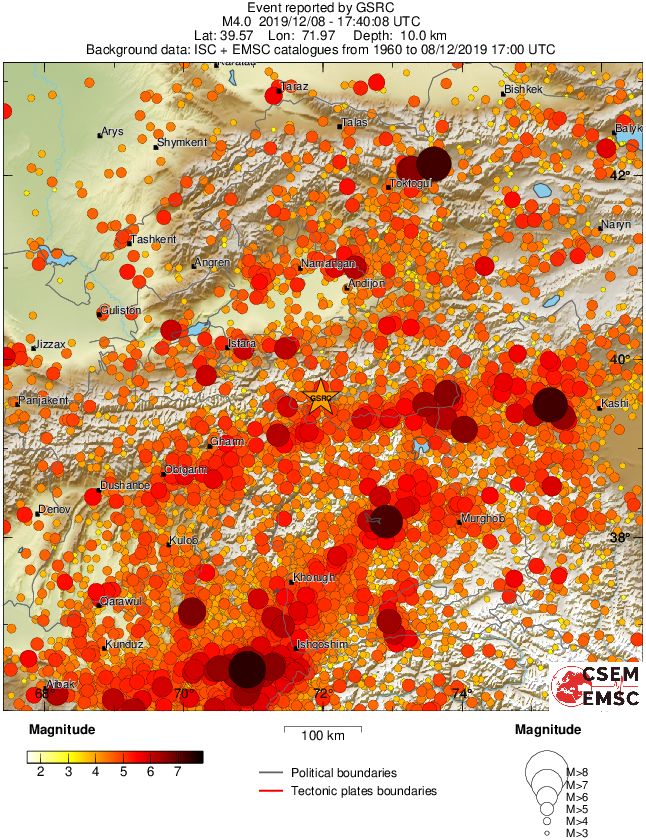 regional magnitude historical seismicity