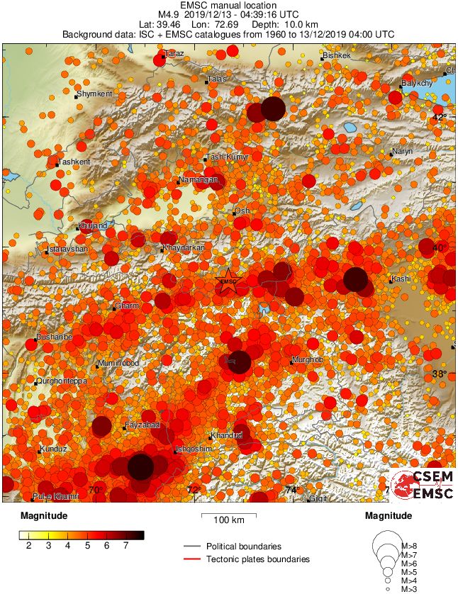 regional magnitude historical seismicity
