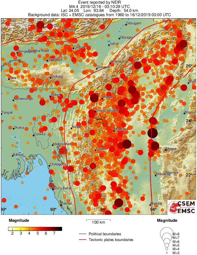 regional magnitude historical seismicity