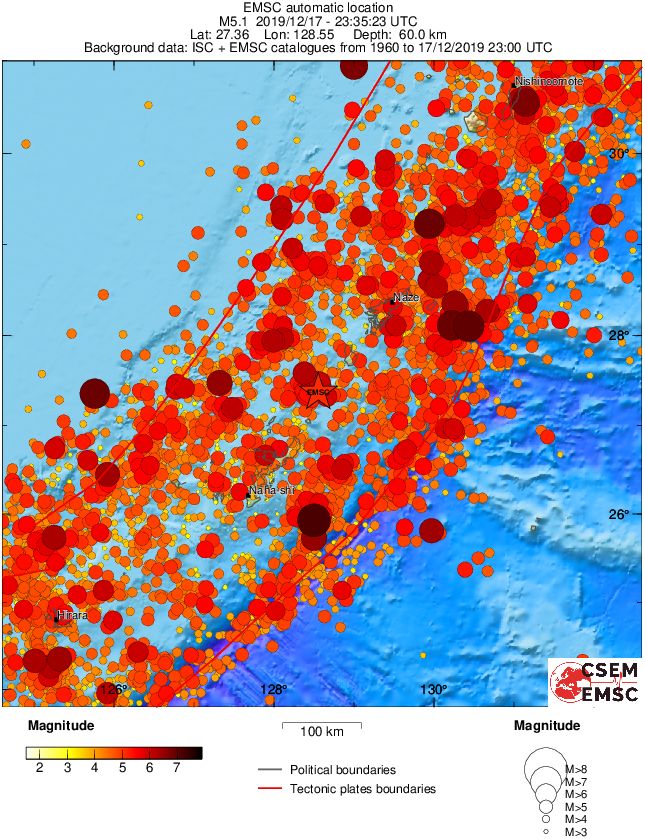 regional magnitude historical seismicity