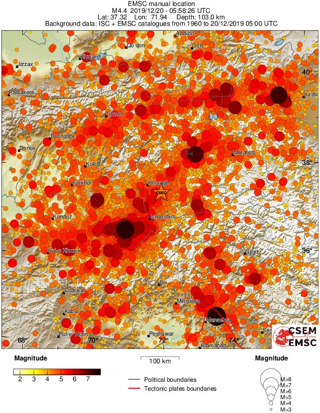 regional magnitude historical seismicity