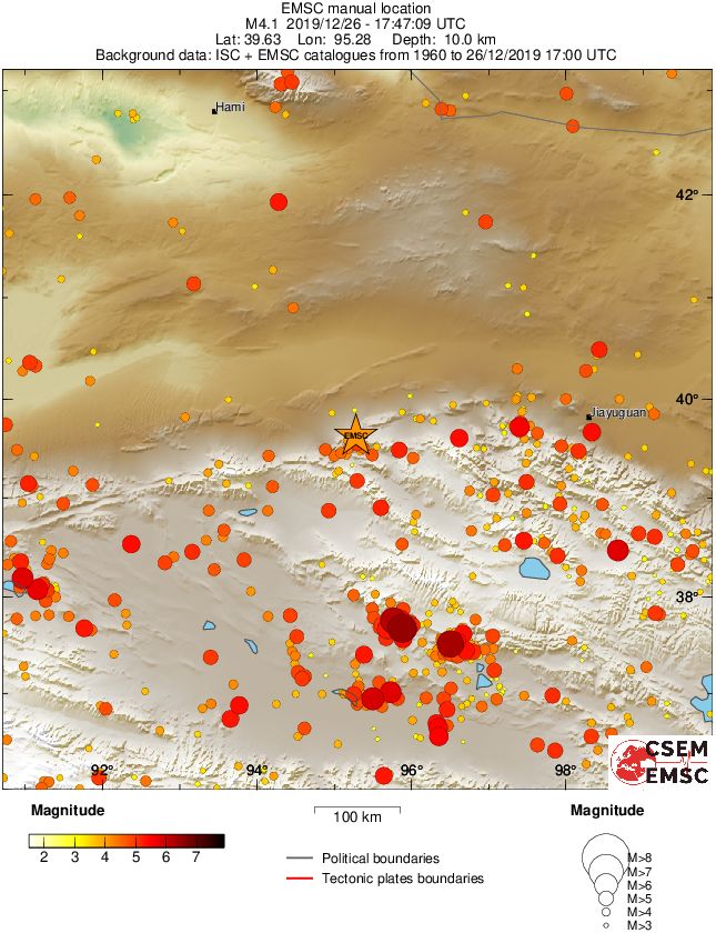 regional magnitude historical seismicity