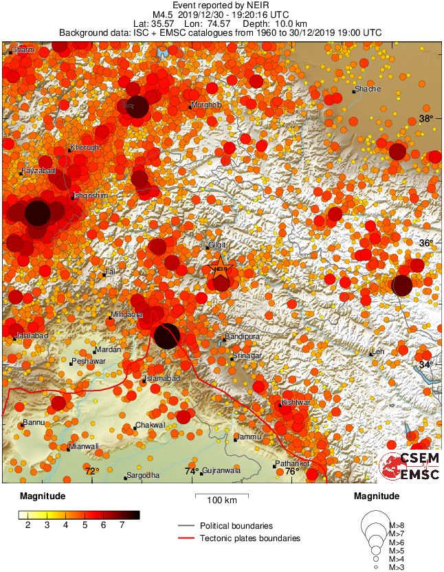 regional magnitude historical seismicity
