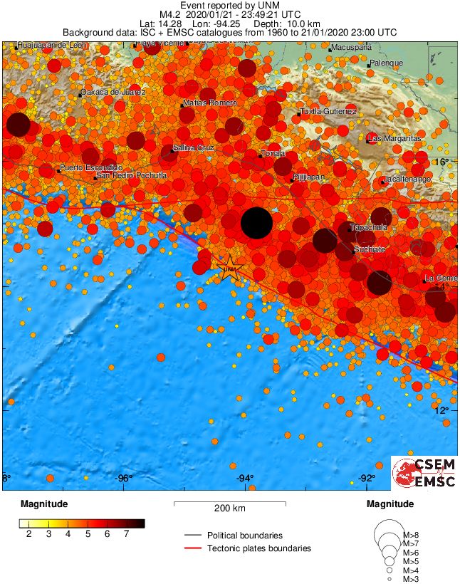 regional magnitude historical seismicity