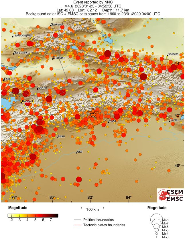 regional magnitude historical seismicity