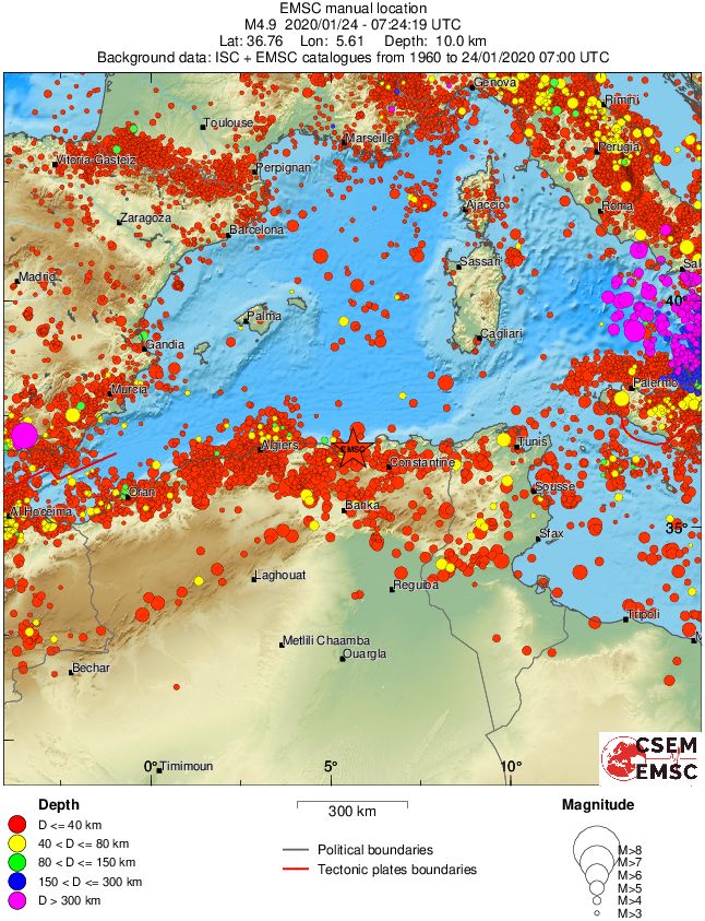 wide historical seismicity