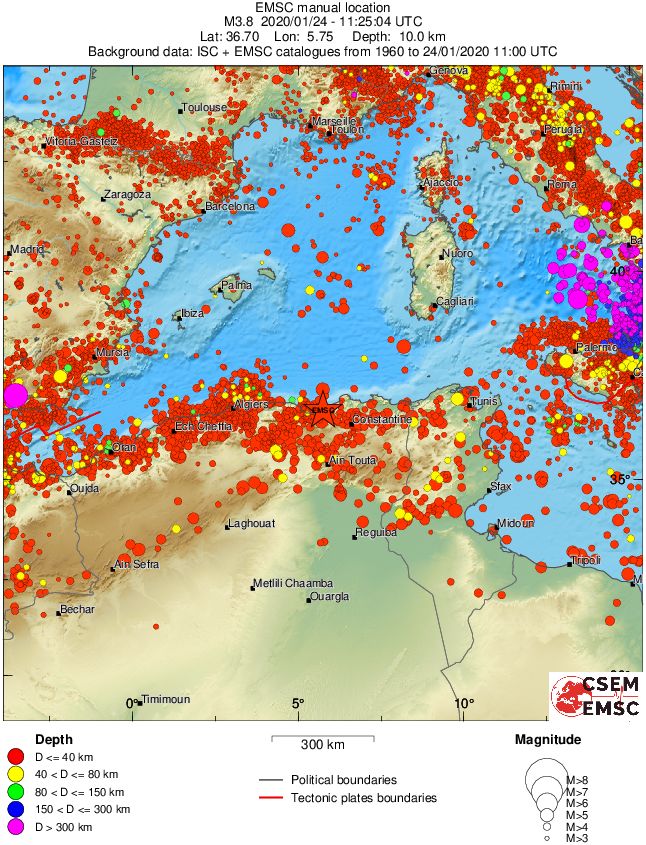 wide historical seismicity