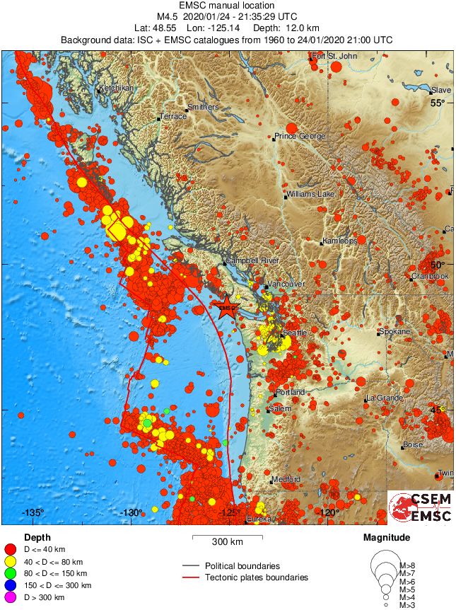wide historical seismicity