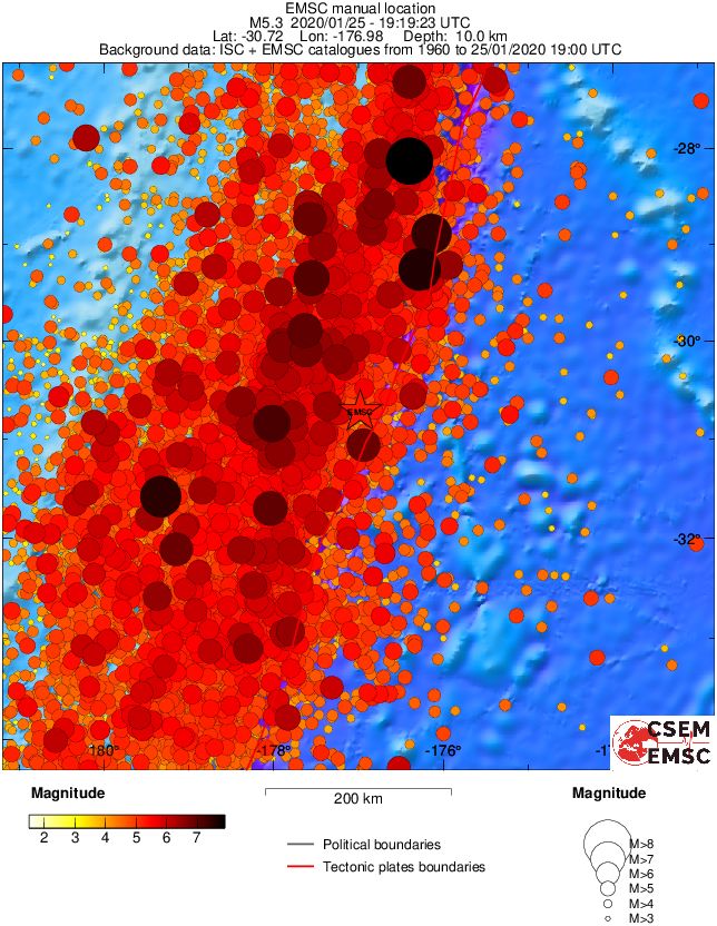 regional magnitude historical seismicity