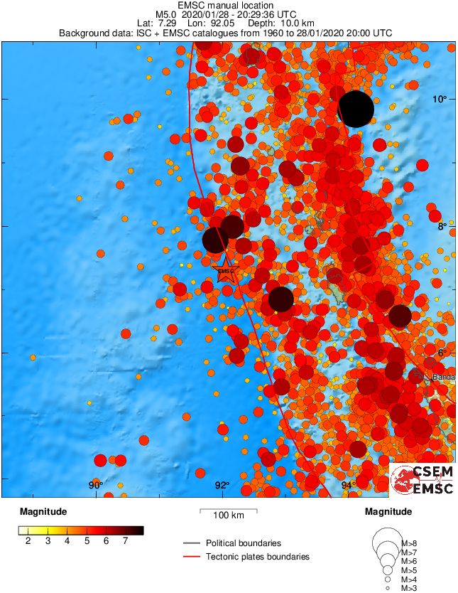 regional magnitude historical seismicity