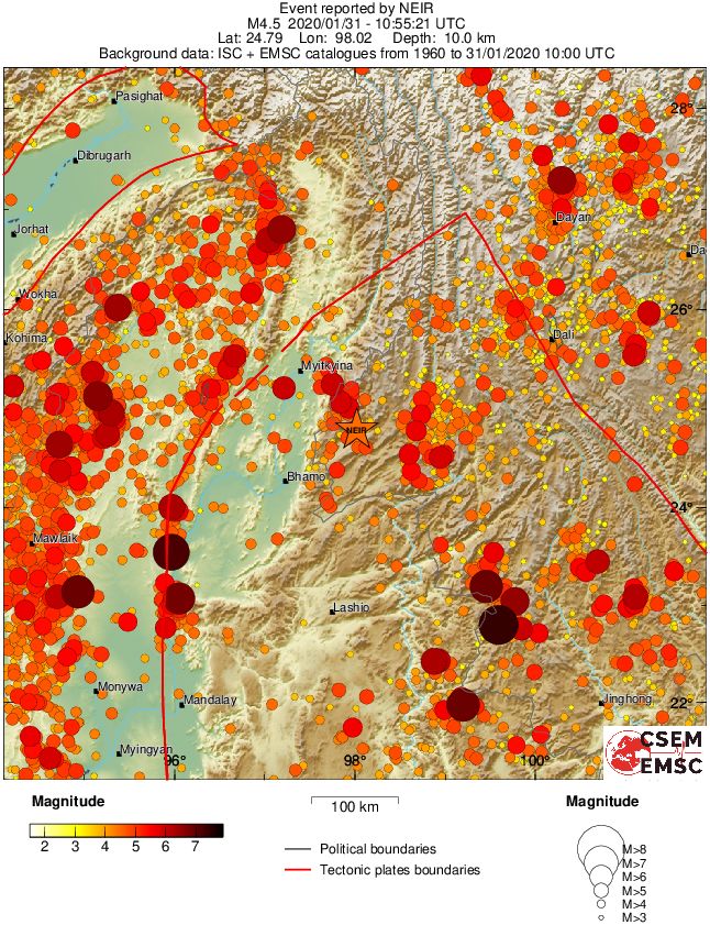 regional magnitude historical seismicity
