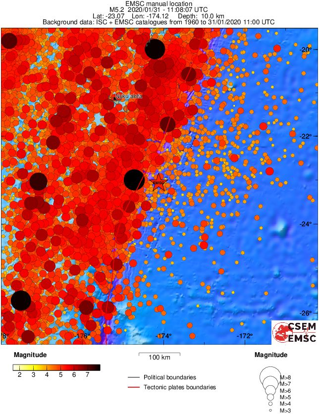 regional magnitude historical seismicity