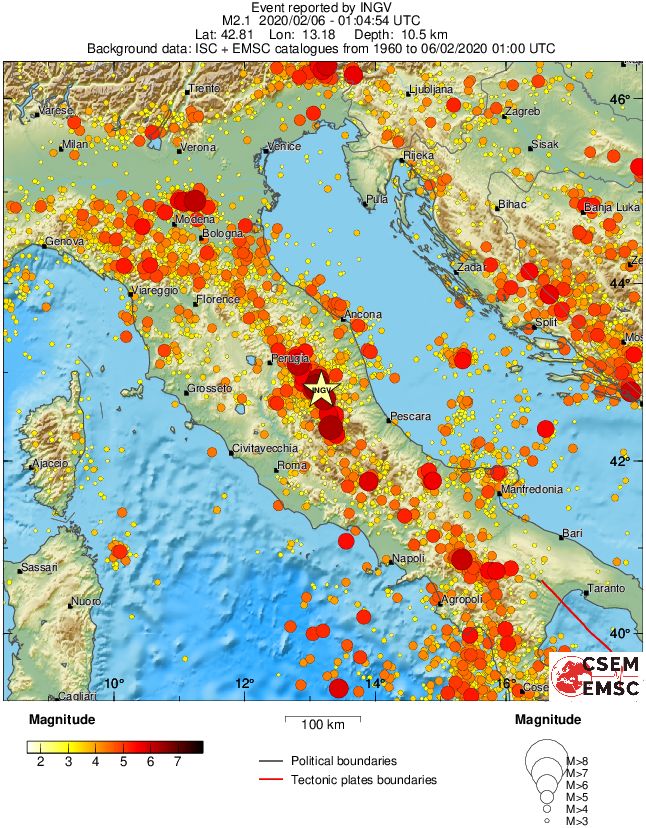 regional magnitude historical seismicity