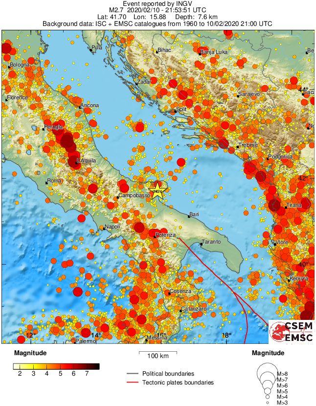 regional magnitude historical seismicity