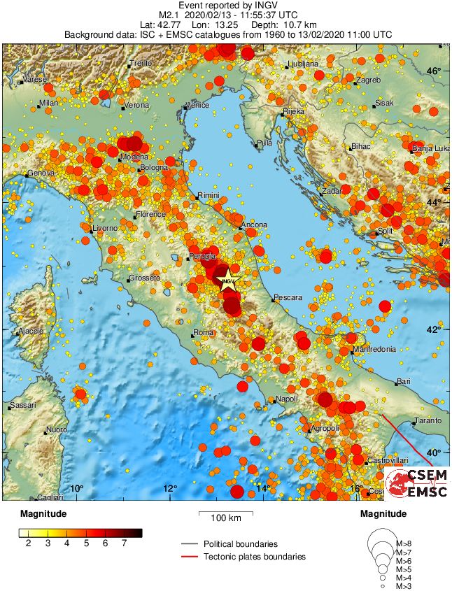 regional magnitude historical seismicity