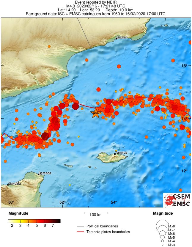 regional magnitude historical seismicity