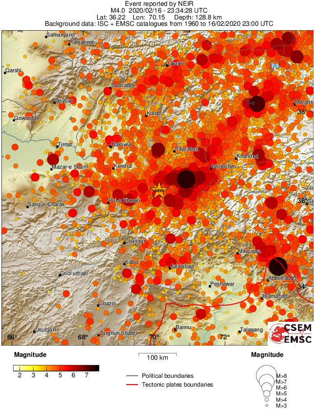 regional magnitude historical seismicity