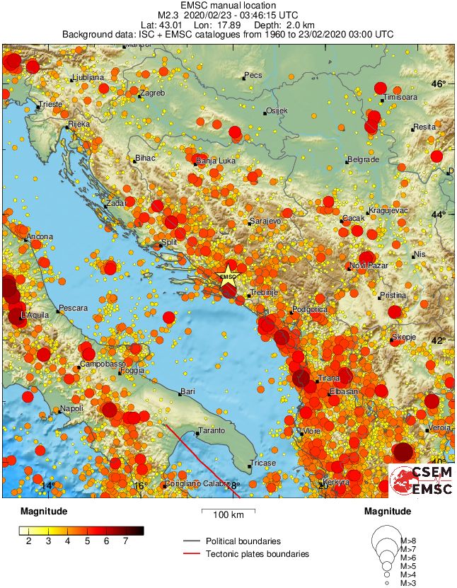 regional magnitude historical seismicity