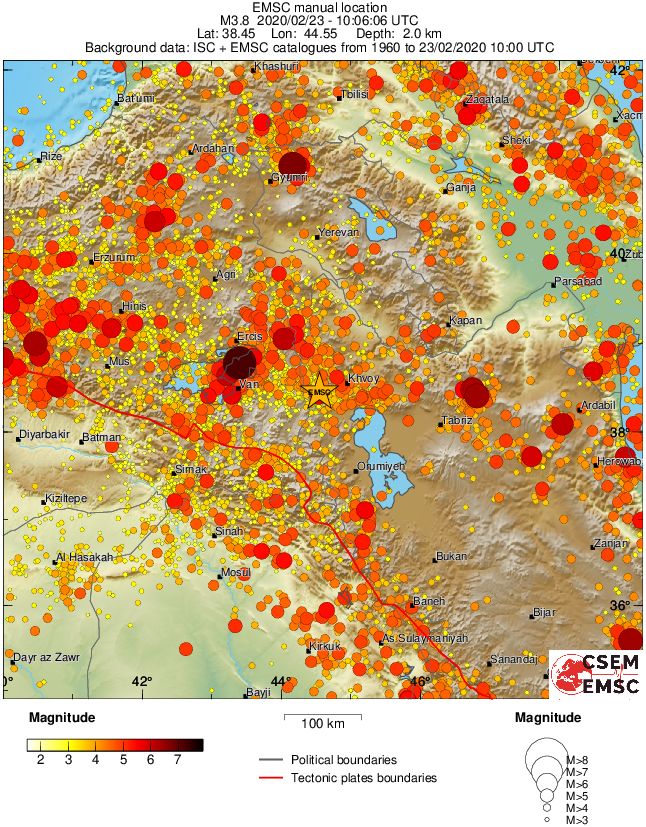 regional magnitude historical seismicity