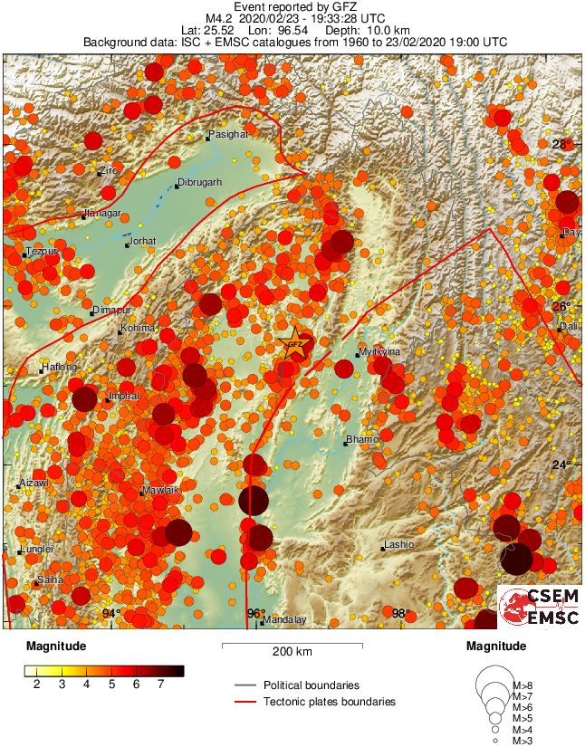 regional magnitude historical seismicity